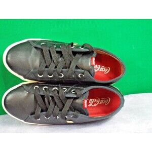 Coca Cola Black and Red Leather Sneakers Womens US Size 5 EU Size 35